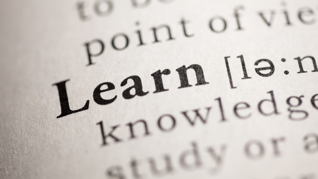 dictionary definition of learn